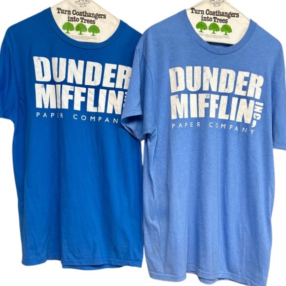 ⭐️DUNDER MIFFLIN LOT/BUNDLE (2)The Office- Dunder Mifflin Inc Paper Co. T-shirt - Picture 1 of 8